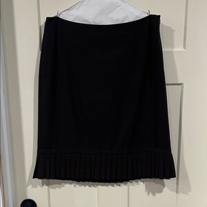 Elegant Black Pencil Skirt with Pleated Detail